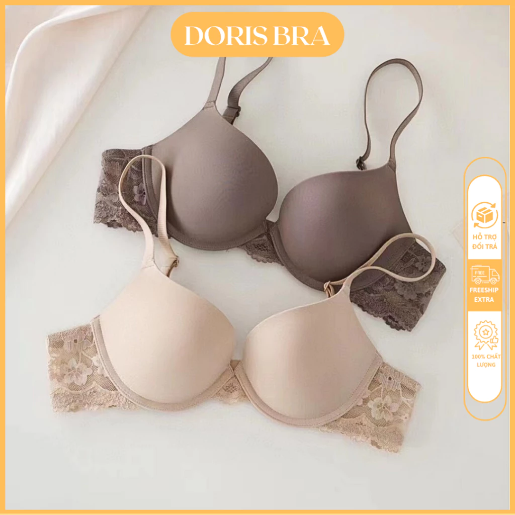 Áo lót nữ DORIS, áo ngực AL320 có gọng đệm vừa 2cm nâng đẩy tạo khe cup chéo ôm ngực đầy đặn