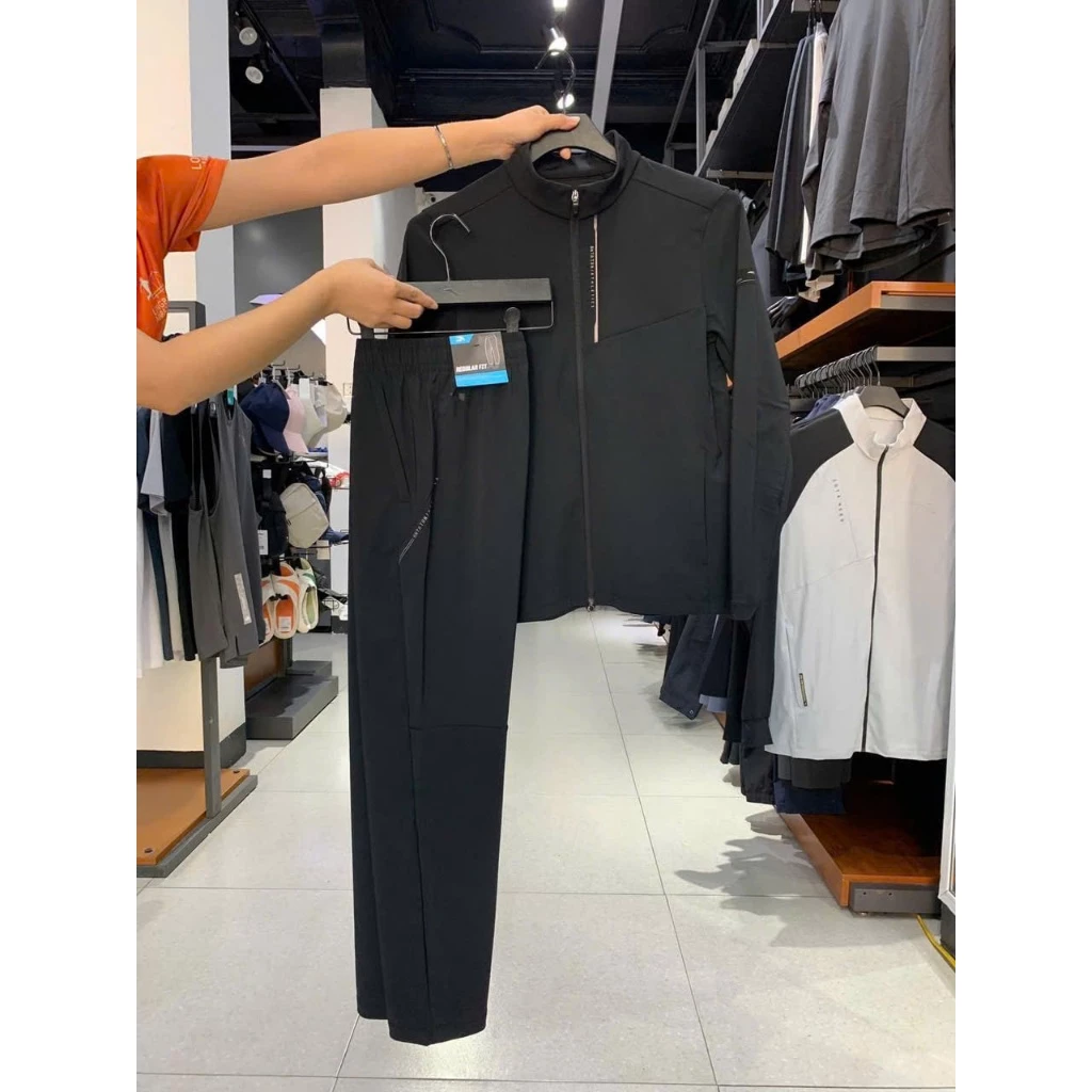 Bộ gió ép nỉ thể thao ANTA chuẩn authentics vải dày dặn và co giãn form xuông size S - XXL