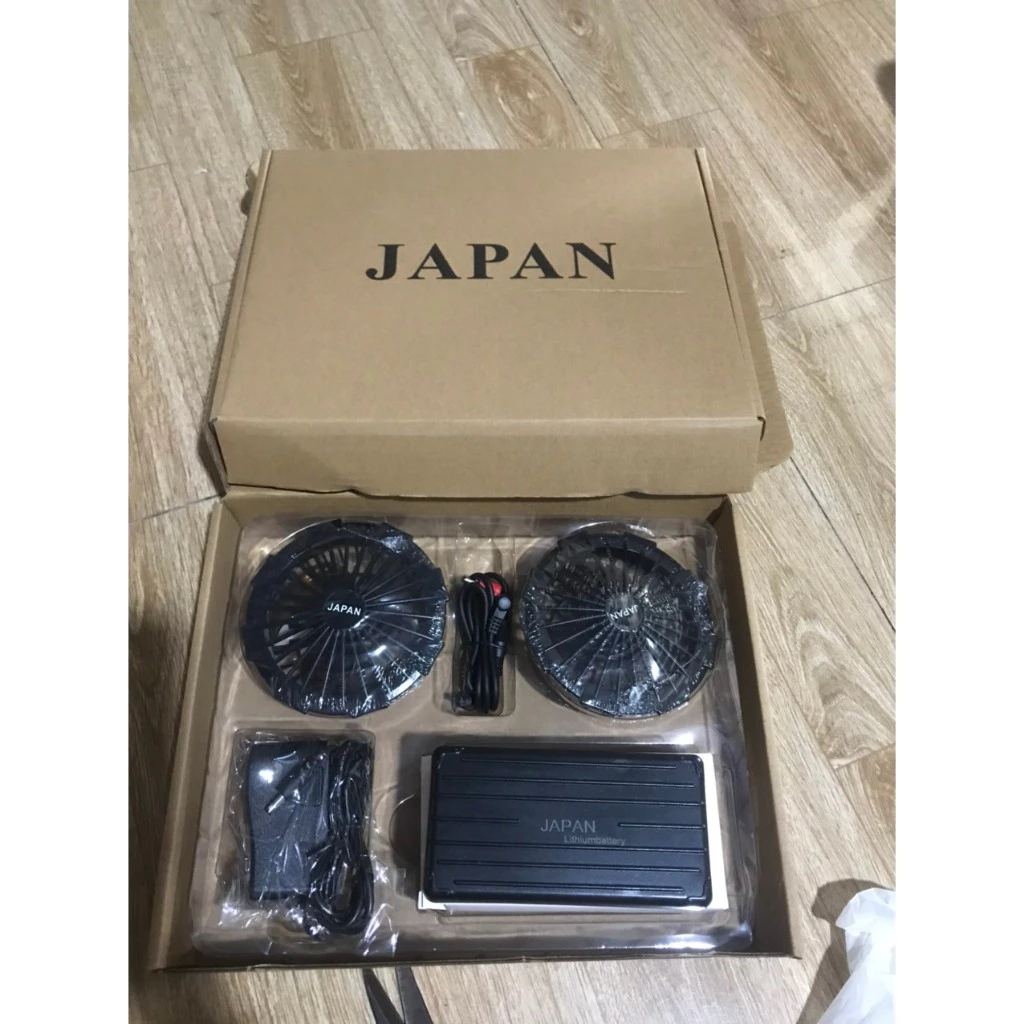 BỘ PHỤ KIỆN ÁO ĐIỀU HÒA JAPAN NHẬT BẢN PIN 50.000mAh- QUẠT 12V SIÊU KHỦNG, SIÊU MẠNH