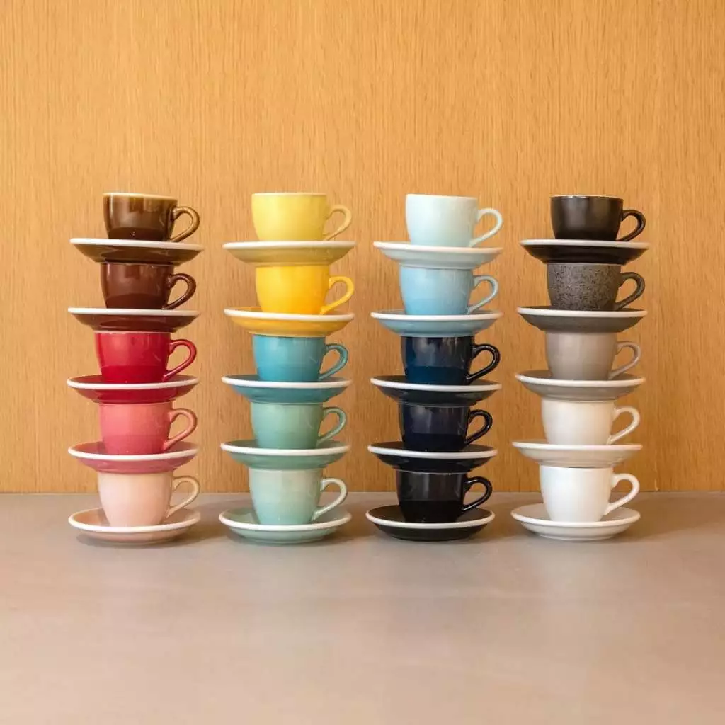 Ly Cà Phê Egg 80ml Espresso Cup & Saucer (Màu Cơ Bản) - Loveramics