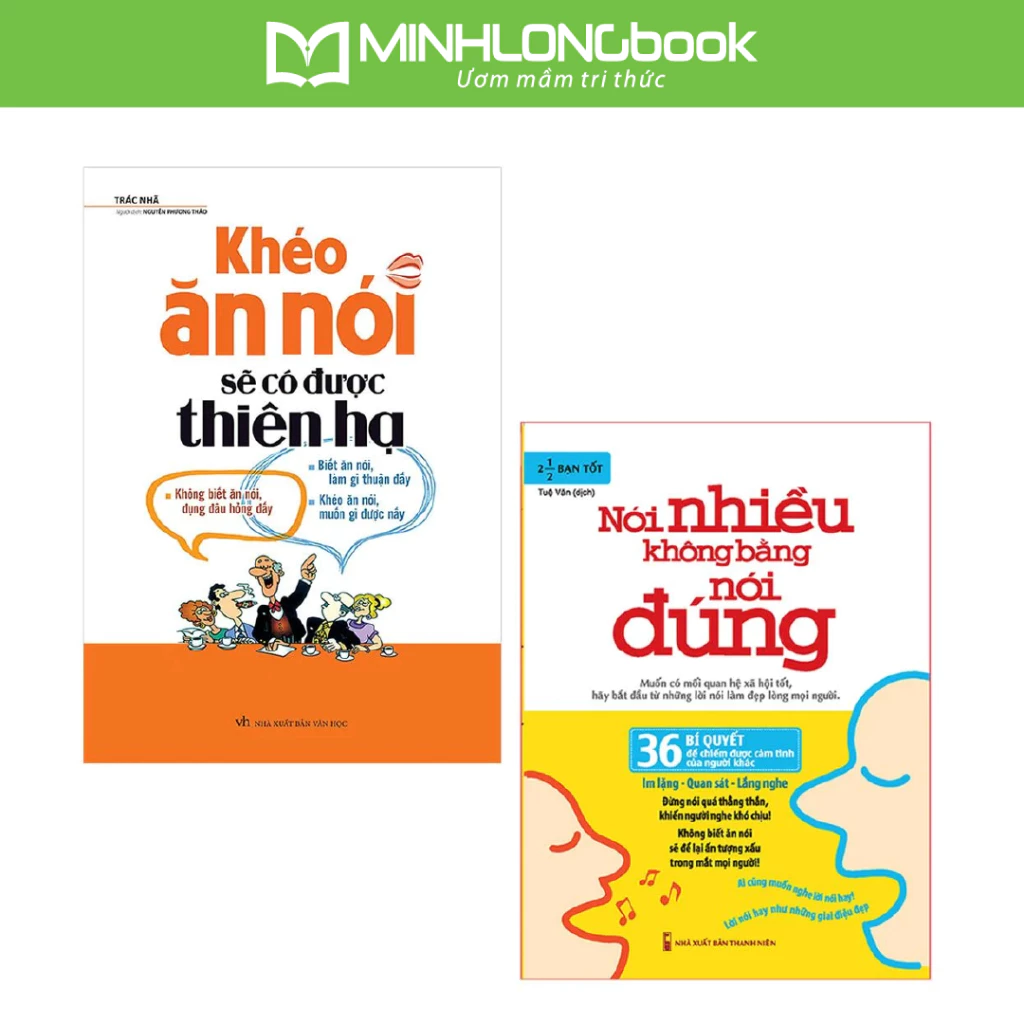 Sách: Combo Tự Tin Giao Tiếp:  Khéo Ăn Nói Sẽ Có Được Thiên Hạ + Nói Nhiều Không Bằng Nói Đúng