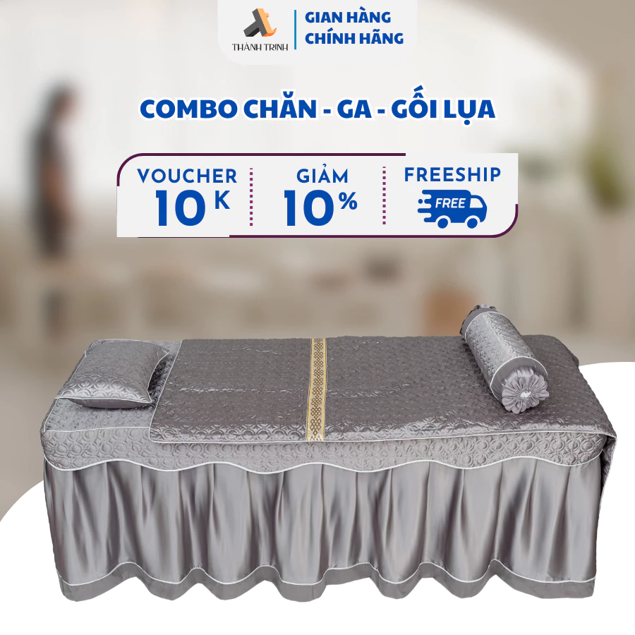 [COMBO] Chăn, Ga, Gối lụa cao cấp, bền màu, tạo sự chuyên nghiệp