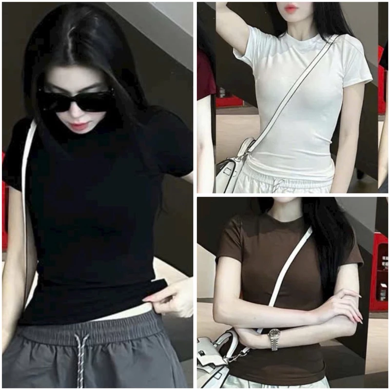 Áo thun cộc tay trơn dáng vừa borip loại 1 dày dặn phom siêu đẹp