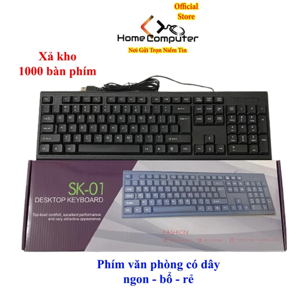 Phím văn phòng có dây loại rẻ, full chức năng, độ nảy tốt