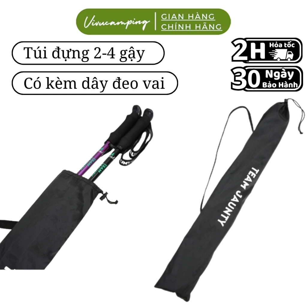 Túi Đựng Gậy Leo Núi Gấp Gọn Tiện Dụng Dùng Đi Du Lịch, Túi Đựng Gậy Trekking Dã Ngoại Camping