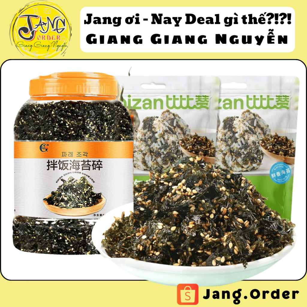 500G - Rong biển BIBIZAN / LIÊN VÂN CẢNG - QUẢNG KHÁNH - TQ - Rong biển vụn trộn mè - vừng ăn liền