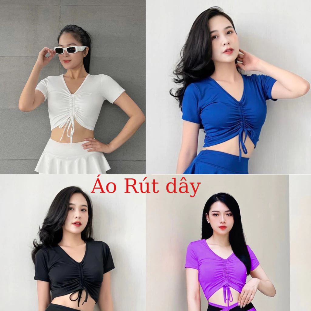 áo rút dây dạng thể thao năng động đi bơi, tập Gym Yoga, chạy bộ Aerobic