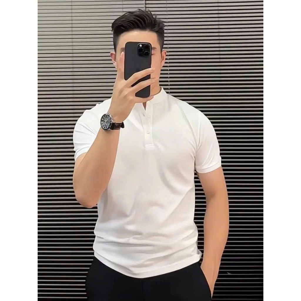 Áo thun nam, áo thun polo cổ trụ dáng basic vải mềm mát 5 màu dáng basic phom dáng cực đẹp