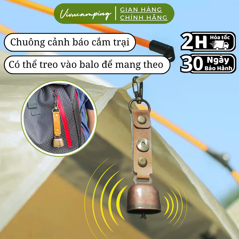 Chuông Gió Lớn Bằng Kim Loại Khi Đi Cắm Trại Ngoài Trời