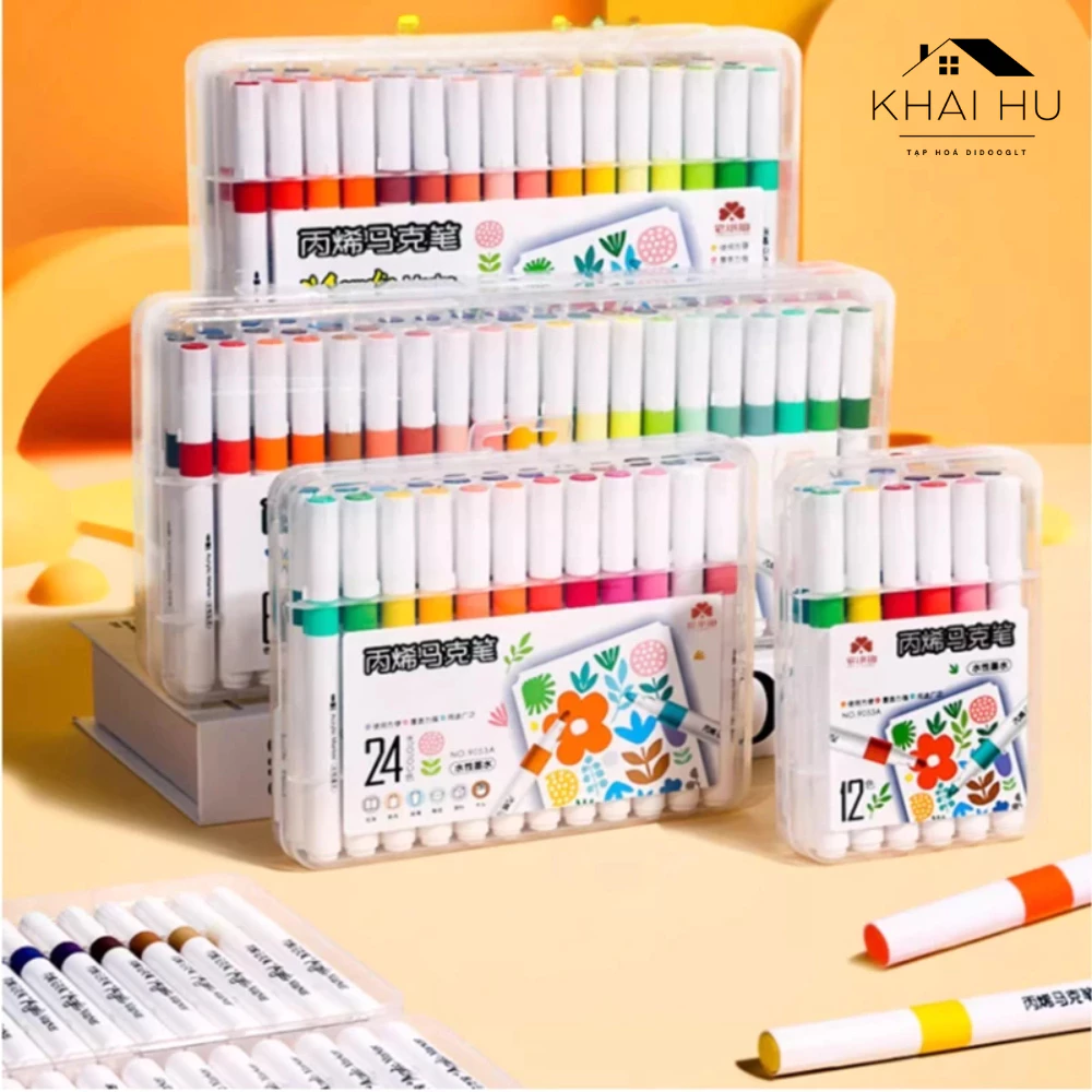 Set 60 Bút Màu DIDOOGLT Cao Cấp Màu Sắc Tươi Sáng - Bút Màu Chống Nước Vẽ Trên Mọi Chất Liệu Bề Mặt