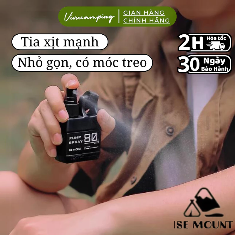 Bình Đựng Dung Dịch Xịt Muỗi Camping Cầm Tay 80ml, Chai Xịt Muỗi Không Chứa Dung Dịch Đi Cắm Trại