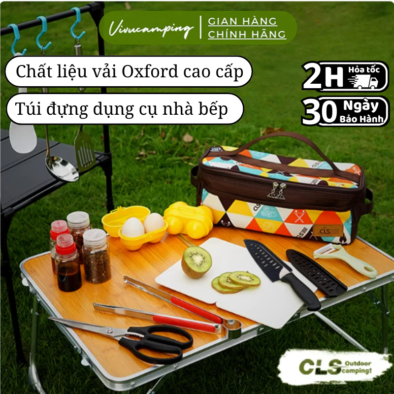 Túi đựng dụng cụ nấu ăn chính hãng CLS, túi đa năng đựng vật dụng camping cắm trại dã ngoại du lịch