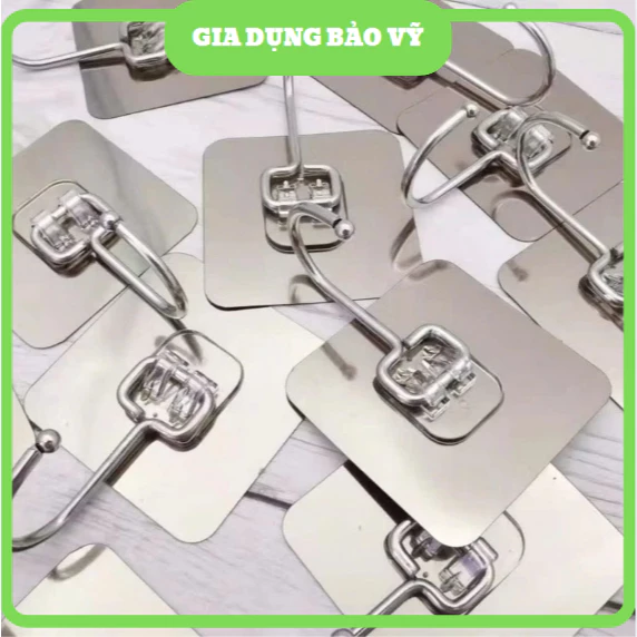 [COMBO 5] Móc dán tường chịu lực inox 304, Móc treo tường siêu dính treo đồ đa năng quần áo tiện ích