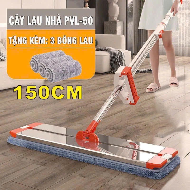 Cây lau nhà tự vắt PVL  chổi lau xoay 360 độ thông minh bàn lau lớn chất liệu hợp kim nhôm cao cấp