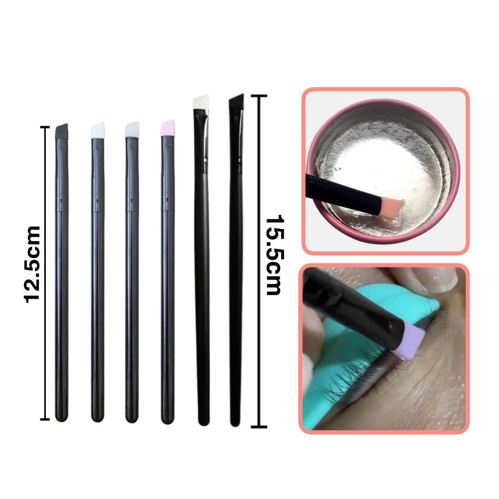 Cọ silicon lấy keo sáp và thoa keo sáp bắt trục uốn mi, tái sử dụng nhiều lần