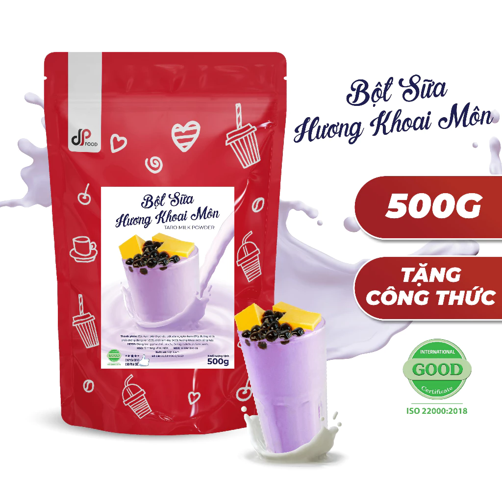Bột Sữa Khoai Môn DPFOOD 500g - Thơm Ngon Béo Bùi - Làm Trà Sữa, Đá xay, Cà phê, Làm Kem/Bánh