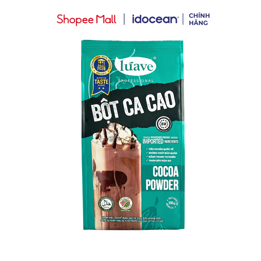 Bột Cacao Lúave 500G - Đậm Vị Đắng Béo, Dễ Pha Chế, Làm Cacao Sữa, Trà Sữa Sô Cô La, Làm Bánh Kem, Làm Bánh,...