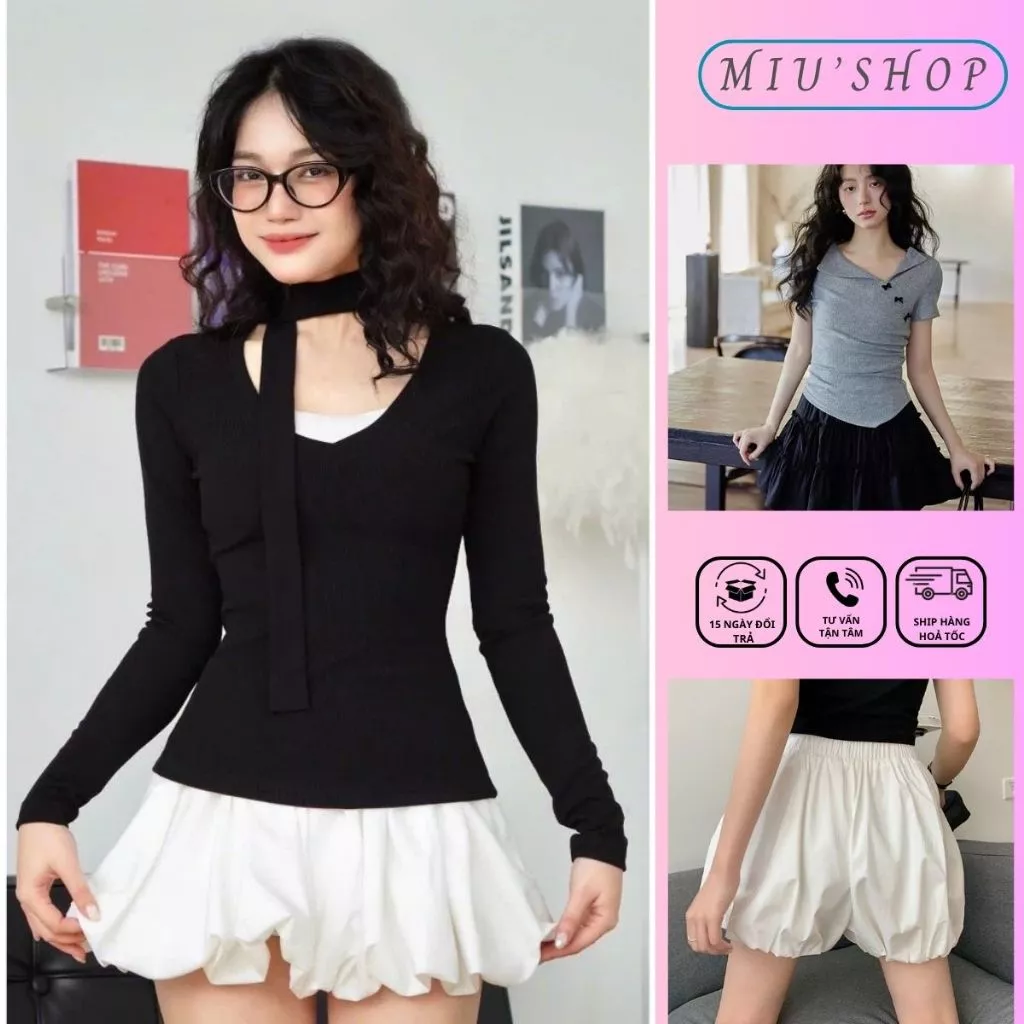 Quần Short Nữ Đùi BÍ NGÔ Bo Cạp Chun Lưng Thun Co Giãn - Quần Đùi Nữ Bí Ngô Siêu Hot 2025