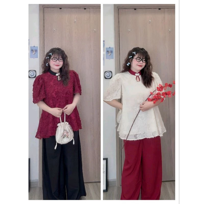 [Bigsize 60_90kg] set lam lông vũ áo + quần ( b04)