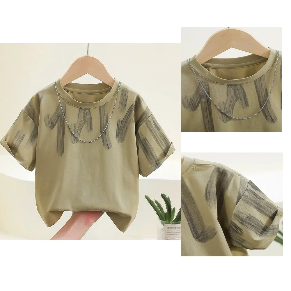 Áo thun trẻ em cotton in vệt sơn có big size 60kg thời trang trẻ em MOONBE áo phông YOU