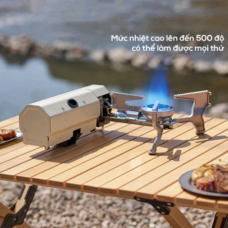 Bếp Ga Mini Chuyên Dùng Cho Chuyến Dã Ngoại, Du Lịch, Cắm Trại Ngoài Trời Thiết Kế Gấp Gọn Với Công Suất 2200W