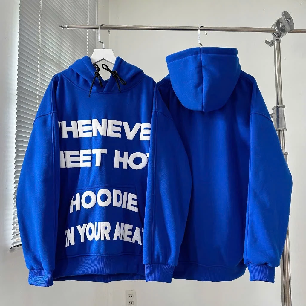 ÁO KHOÁC HOODIE NỈ IN CHỮ NỔI RÕ NÉT ĐẶC SẮC DỄ MẶC PHÙ HỢP THỜI TRANG