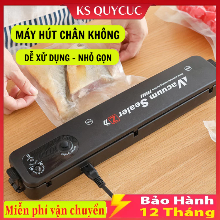 Máy Hút Chân Không Thực Phẩm, Máy Hàn Miệng Túi, Tặng Kèm 10 Túi Hút, Dụng Cụ Nhà Bếp