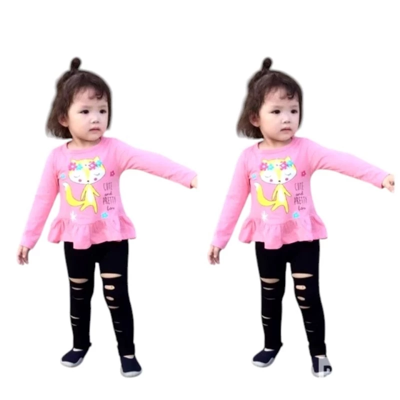 Áo dài tay bé gái xuất dư kiểu dáng váy xoè điệu đà xinh xắn vải xuất dư mỏng nhẹ mềm mát thoải mái cho bé gái 10-22kg