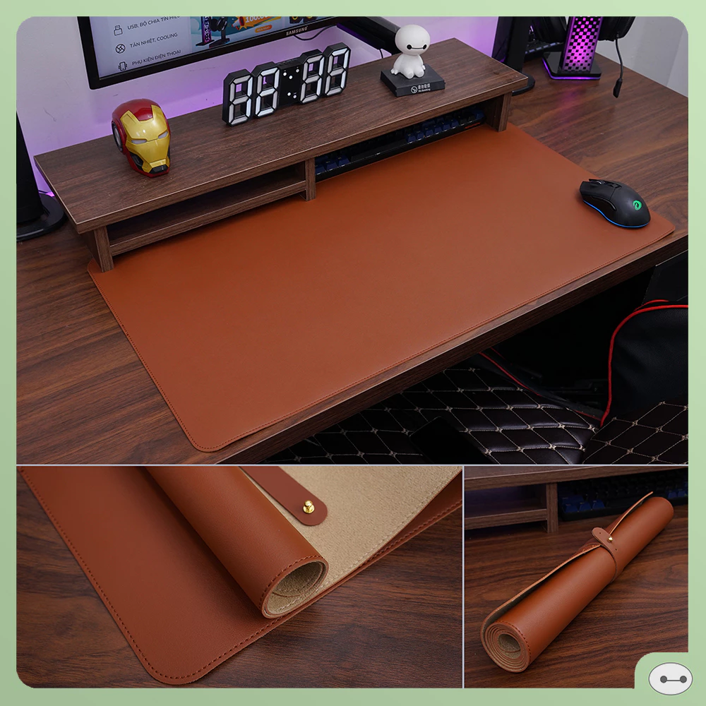 LÓT CHUỘT BÀN DI CHUỘT BẰNG DA CAO CẤP DOANH NHÂN VĂN PHÒNG 80x40CM,90X40CM,25X20CM