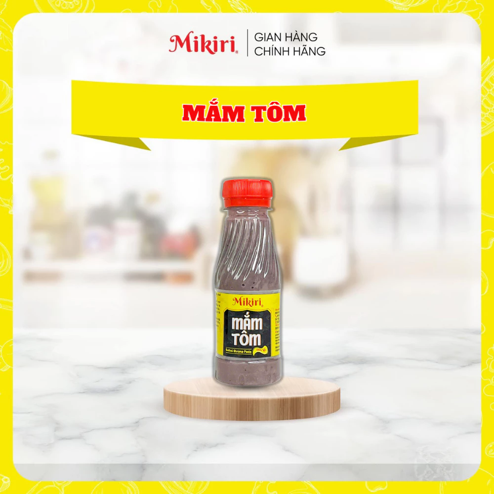 Mắm tôm Ngon Mikiri – Chuẩn Vị Truyền Thống, Ủ Từ 80% Tôm Biển, Mịn & Đẹp Màu Hồng Tím Chai 120g