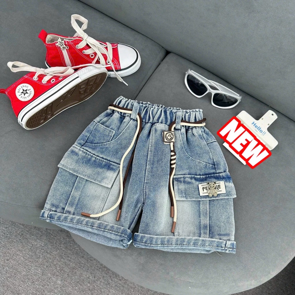 Quần Đùi Jeans Bé Trai Chubby Store - Quần Bò Ngố Cho Bé Trai Cực Chất 10-30kg