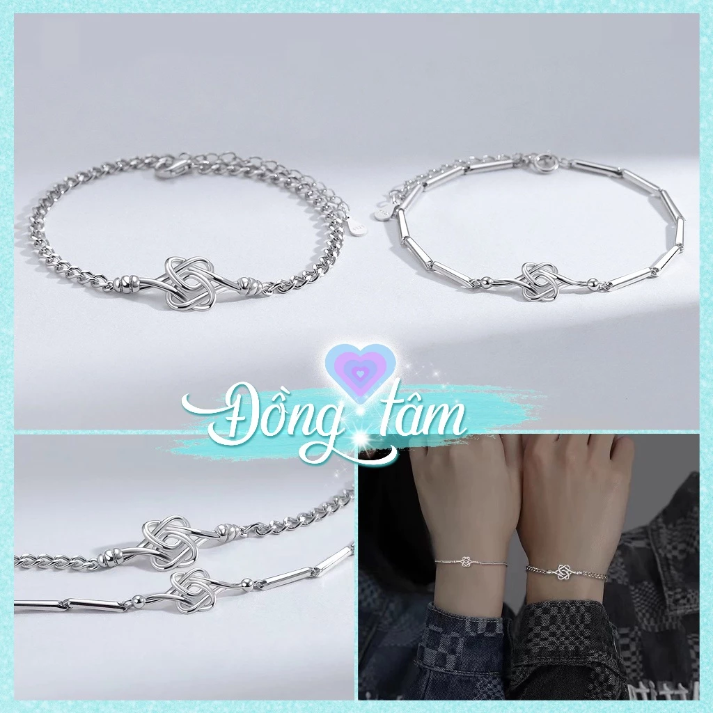 Vòng Tay Đôi "ĐỒNG TÂM"🩵, Vòng cặp đôi nam nữ dành cho couple xinh xắn, thời trang, Vòng đôi bạn thân