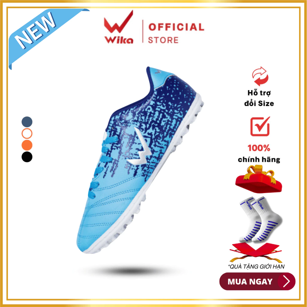 Giày Đá Bóng Wika Ultra 5, Thích Hợp Sân Cỏ Nhân Tạo Da Nhăn Cao Cấp Đã Khâu Toàn Bộ Đế