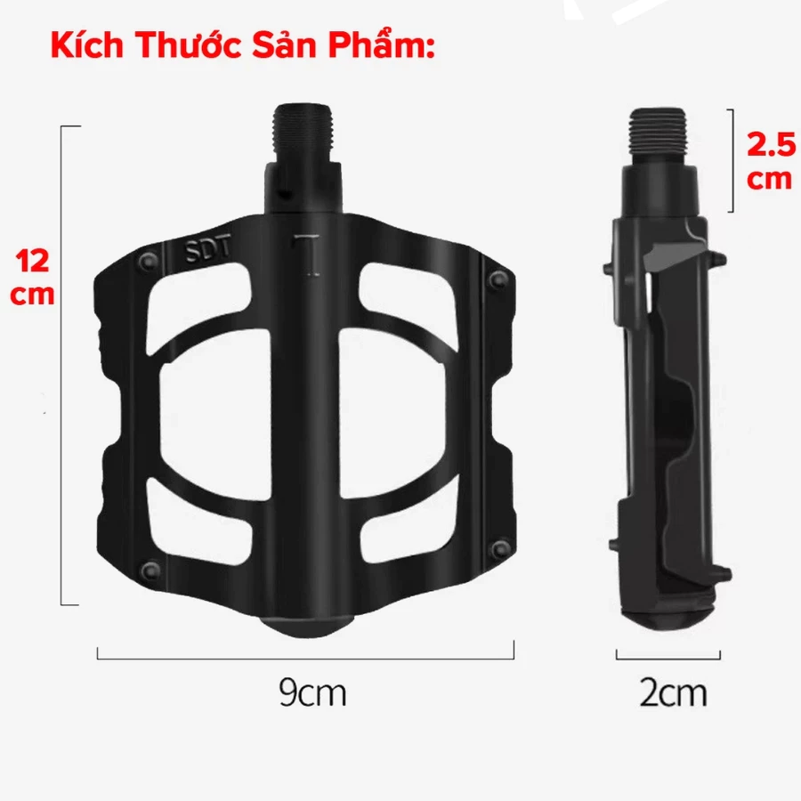 Cặp Pedal Bàn Đạp Xe Đạp Thể Thao Hợp Kim Nhôm Cao Cấp mẫu mới