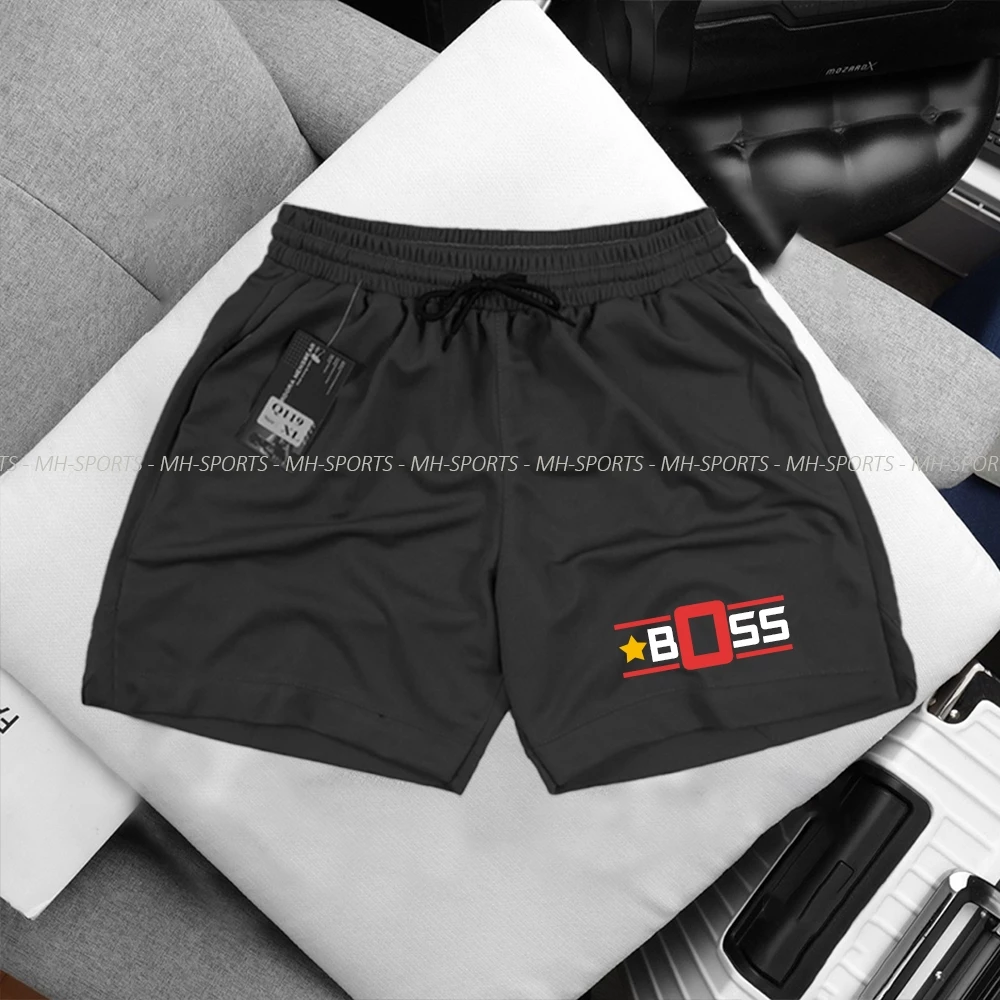 QUẦN ĐÙI THỂ THAO NAM - IN LOGO BOSS - CHẤT MÈ THÁI THOÁNG KHÍ - SIZE 40-100KG