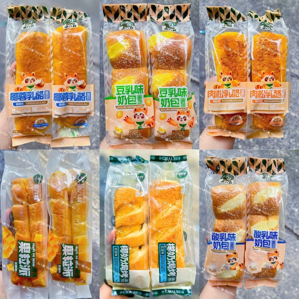 1 cái Bánh mì dài vị đậu nành dừa vụn 3 cái 1 túi salty soymilk flavored Chal’su/Chaols/Chalsu