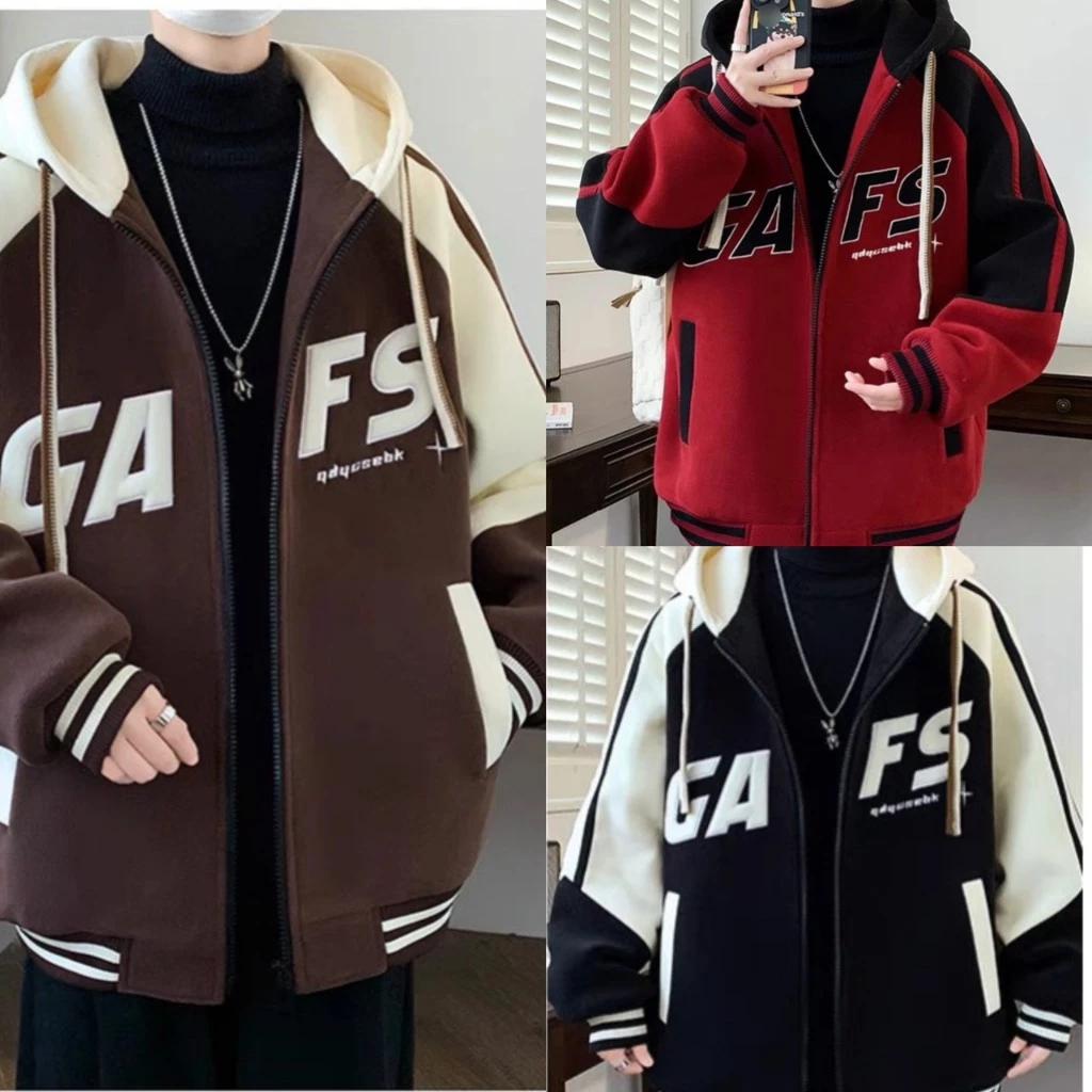 ÁO KHOÁC NỈ HOODIE NÓN TO FORM RỘNG LOGO THÊU GAFS NỔI BẬT PHONG CÁCH TRẺ TRUNG CÁ TÍNH PHÙ HỢP THỜI TRANG