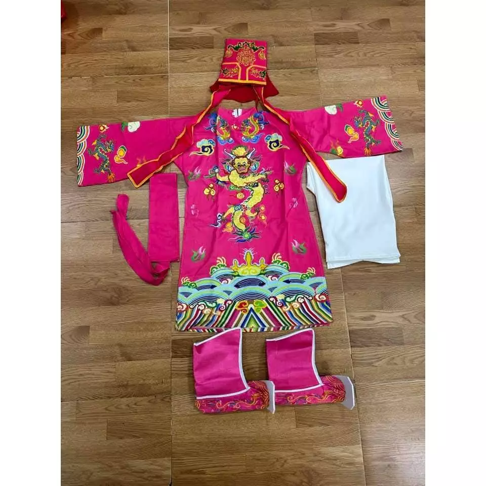 Trang phục biểu diễn văn nghệ hoá trang nhân vật táo quân đầy đủ chi tiết phụ kiện may sẵn màu Hồng Vàng Đen Xanh Đỏ