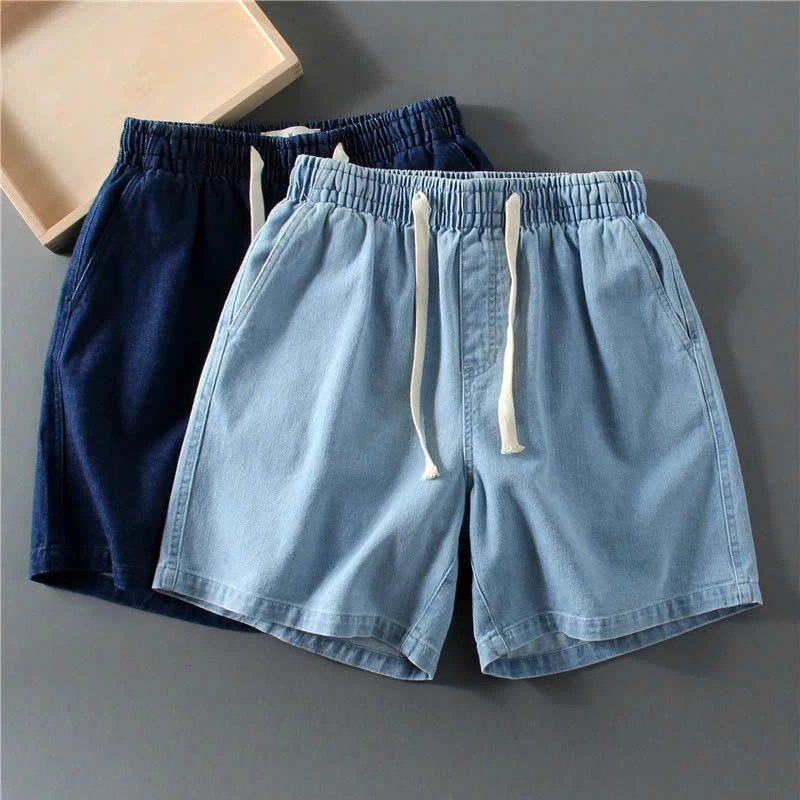 Quần Shock Jean Bò Nam Dáng Ngắn Vải Jean Dày Dặn Sweat Sport 45-95kg