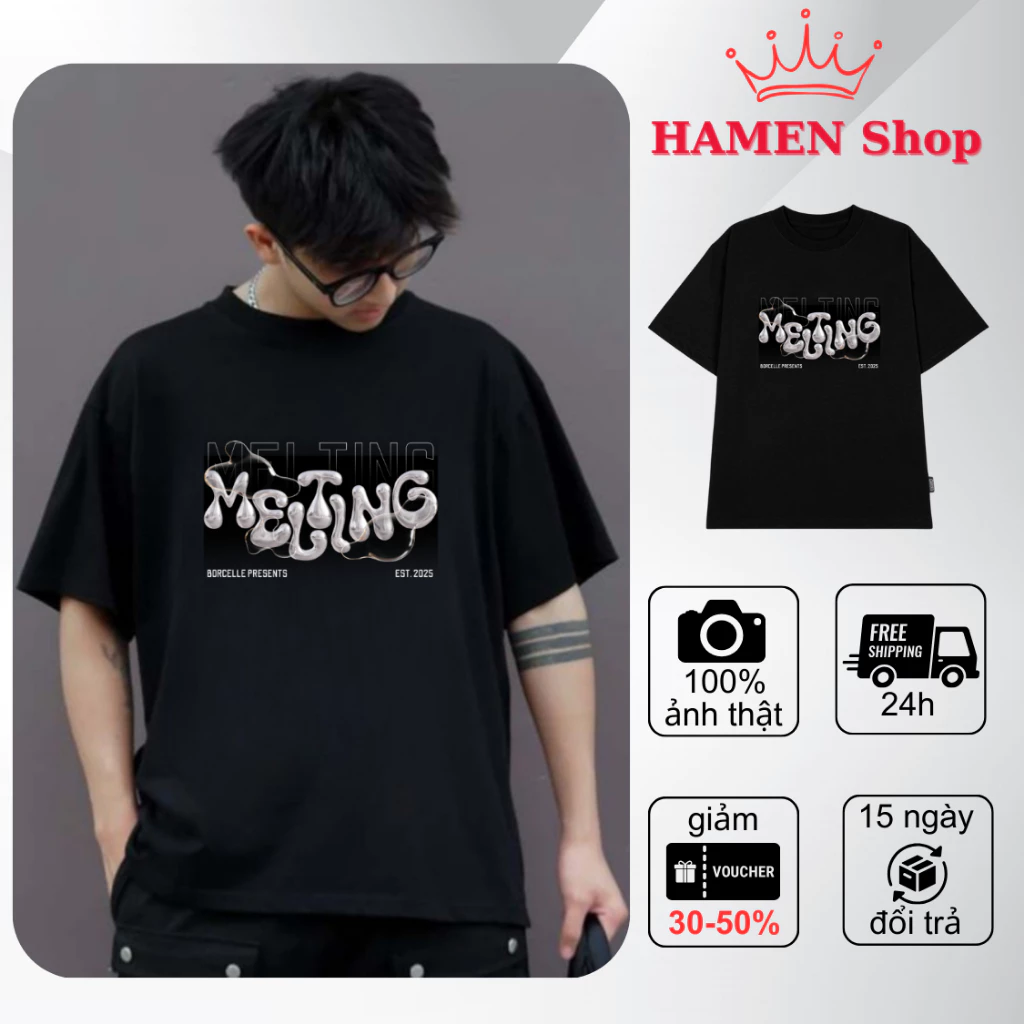 Áo Thun Boxy Nam Nữ họa tiết hot trend , Chất 100% Cotton 260gsm Co Giãn 4 Chiều Thoáng Mát M002