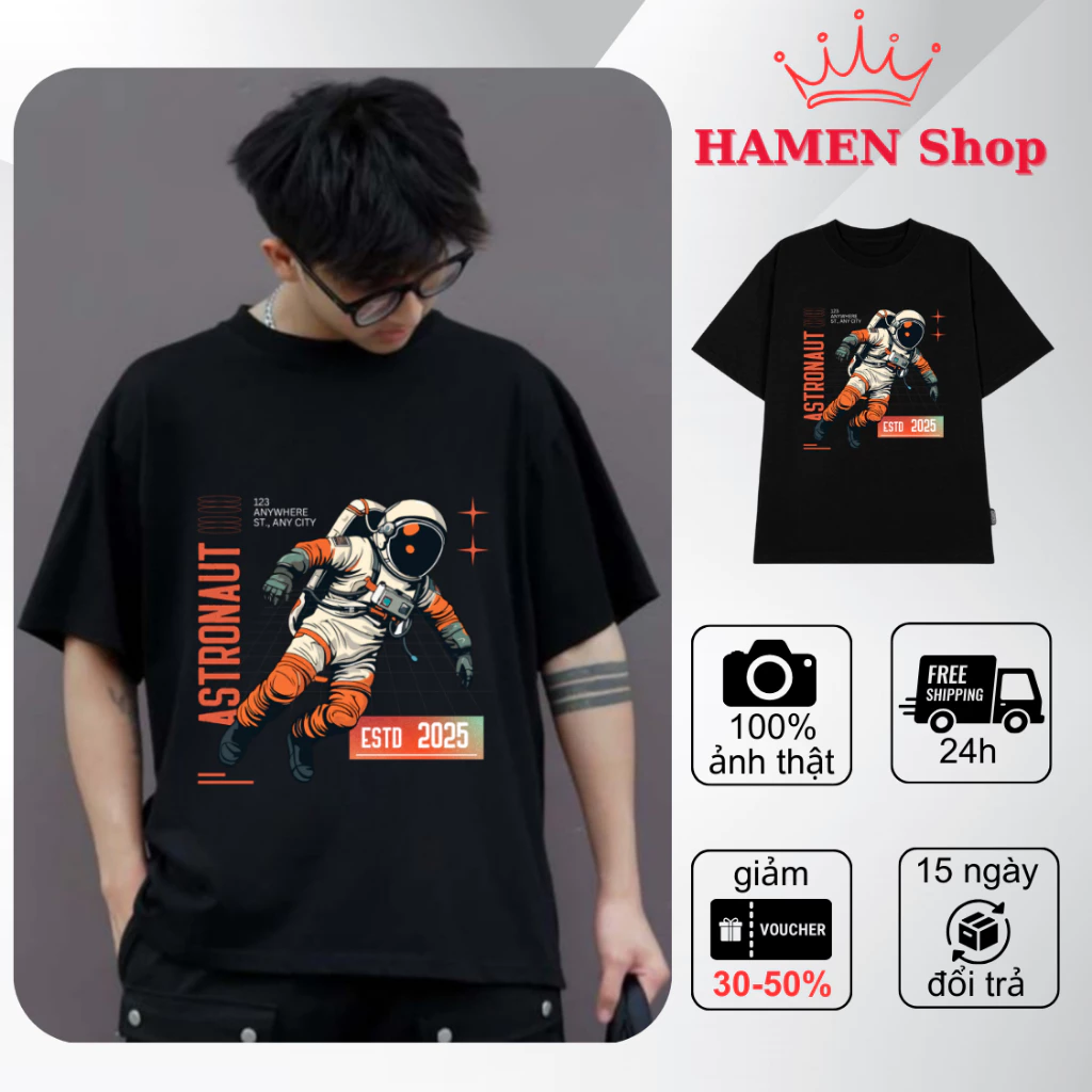 Áo thun Thiết kế FORM RỘNG " Phi hàng gia" Cotton 100% 260gsm chất vải thoáng mát, thấm hút mồ hôi HAMENM005