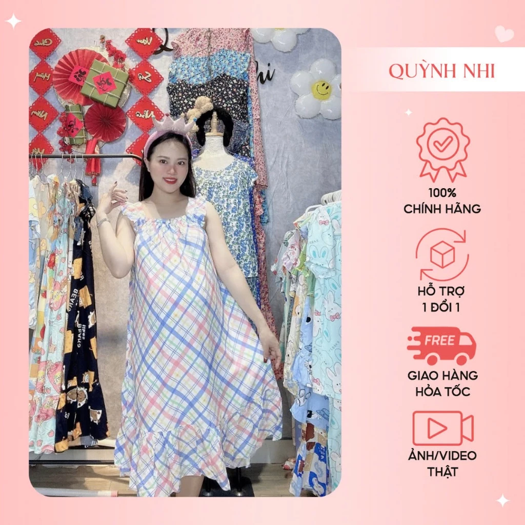 VAY17_ĐẦM TOLE LANH VNXK DÂY BẢN CÁNH TIÊN DỄ THƯƠNG, SIZE 40-85KG