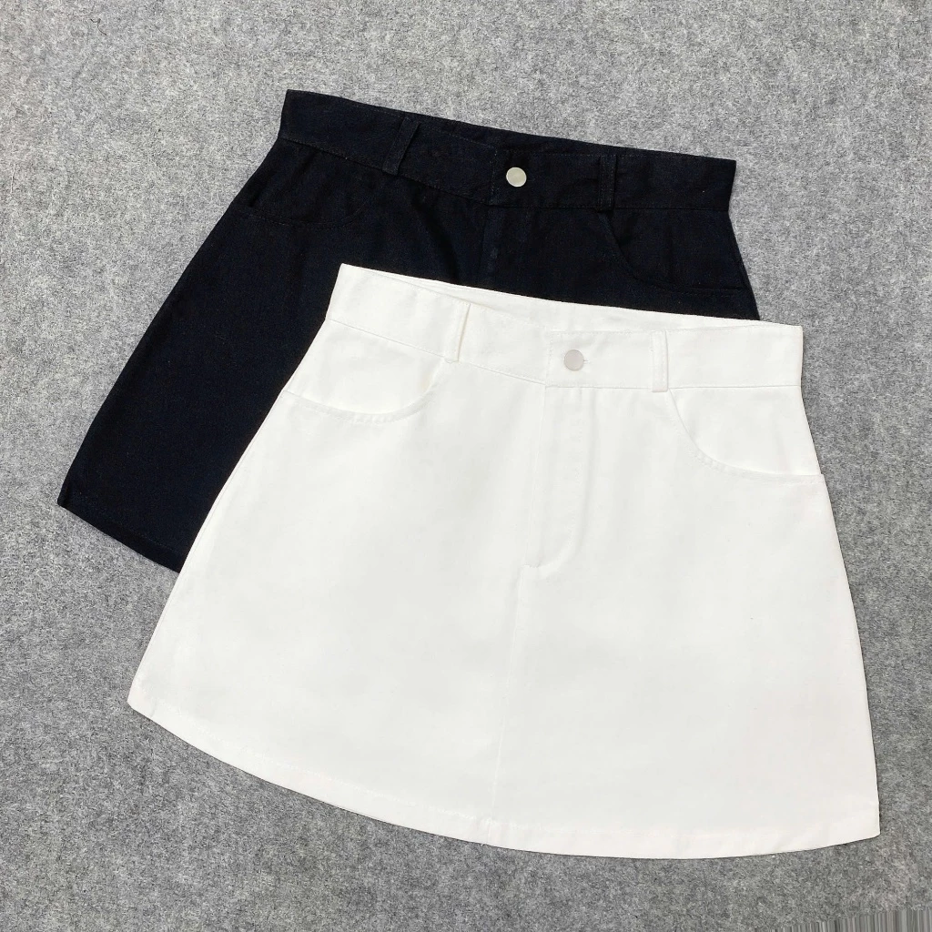Chân Váy Kaki Bigsize Nữ Dáng A Phom Màu Basic Dễ Phối Lưng Cao Có Quần Trong Thời Trang CV11