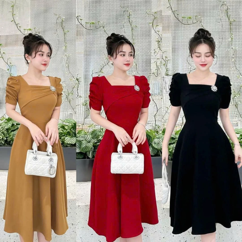 ĐẦM THIẾT KẾ ĐI CHƠI DỰ TIỆC ĐÍNH KÈM TAG NGỰC NỔI BẬT PHONG CÁCH NỮ TÍNH SANG TRỌNG PHÙ HỢP THỜI TRANG