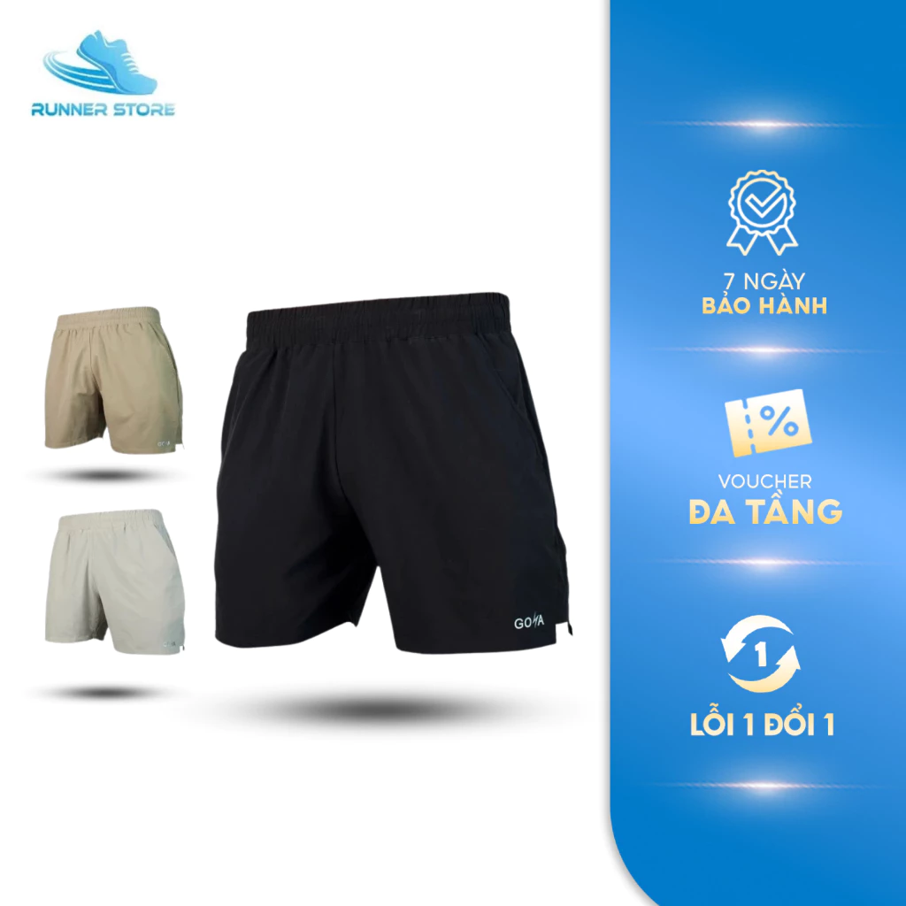 Quần short thể thao chạy bộ nam Goya Go Speed, co giãn, siêu nhẹ, thoáng mát
