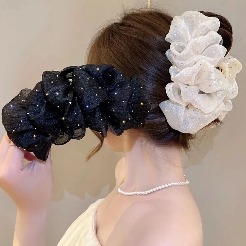 Kẹp Tóc Nơ Hai Mặt Tạo Bong Bóng Xinh Xắn Cho Nữ - Gia dụng Yến Nhi