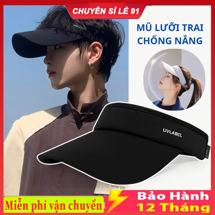 Mũ lưỡi trai nửa đầu Chống Nắng chống tia UV , Dáng thể thao thích hợp chơi Pickleball , Đánh Golf , Đạp Xe