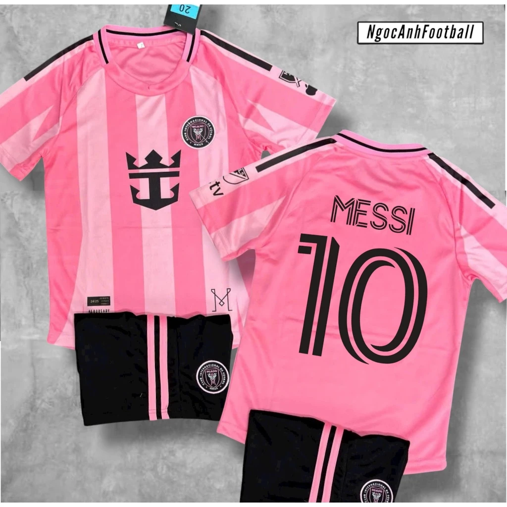 Bộ Messi Trẻ em, Bộ Quần Áo Đá Banh Cho Bé Mùa Giải Mới