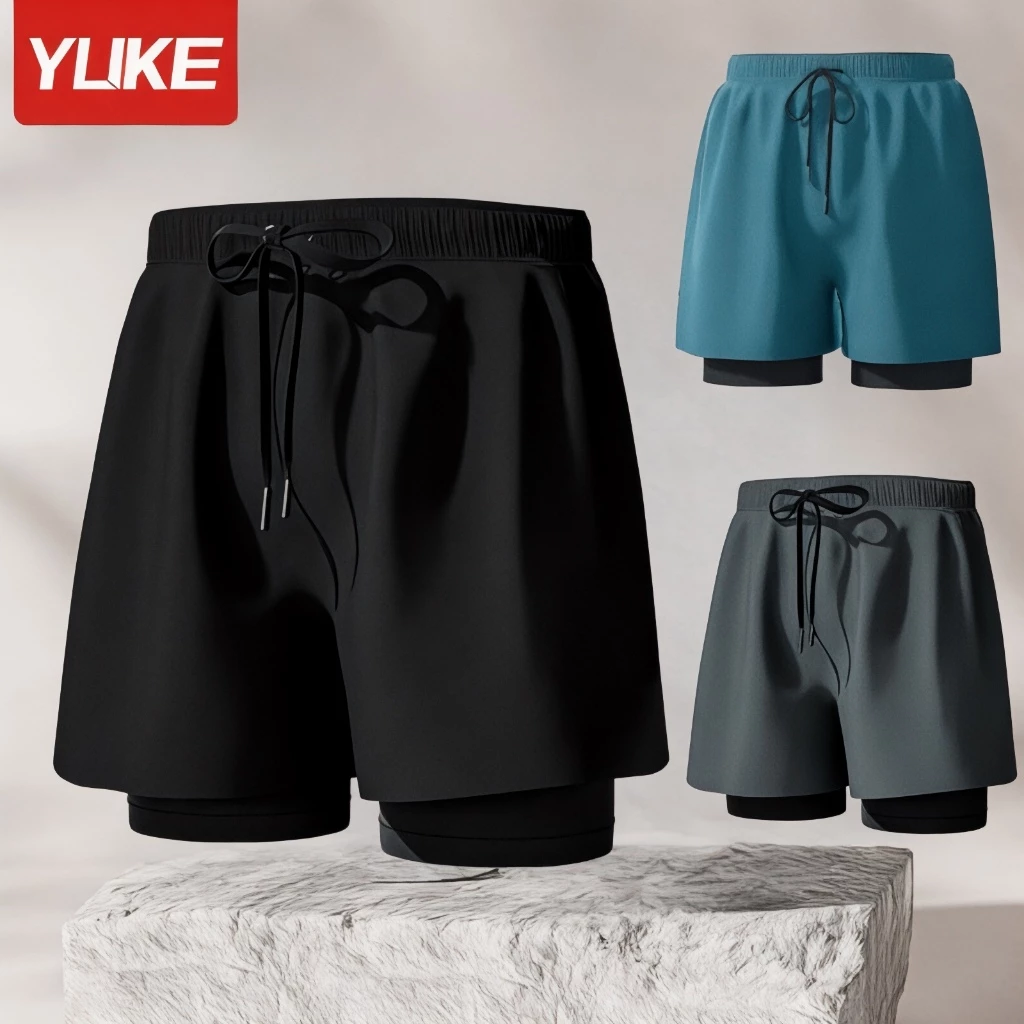 Quần bơi nam 2 lớp dáng ống xuông YUKE - 8797/ Nhập khẩu chính hãng, đã kiểm tra chất lượng