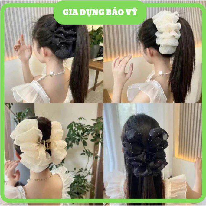 Kẹp Tóc Nơ Hai Mặt Tạo Bong Bóng Xinh Xắn Cho Nữ Hotrend - BV100